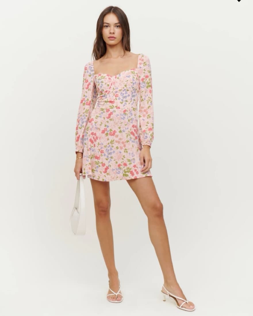Floral Reformation Long Sleeve Dress - Image 1
