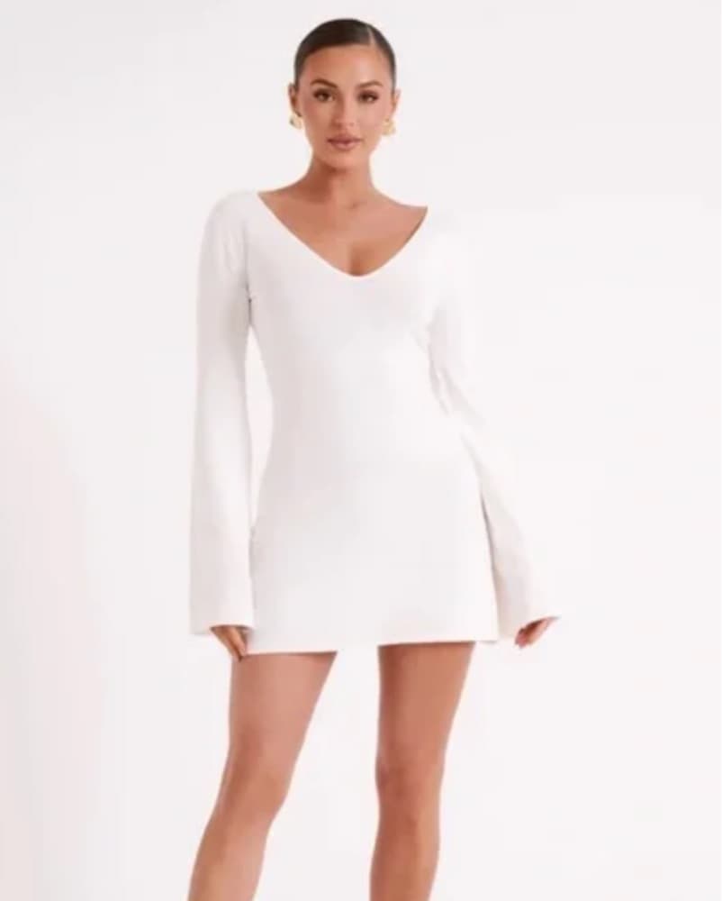 Meshki White Knit Mini - Image 2
