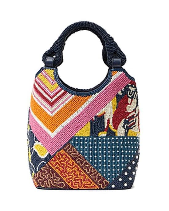 Staud Beaded Patchwork Cote Tote Bag - Image 1