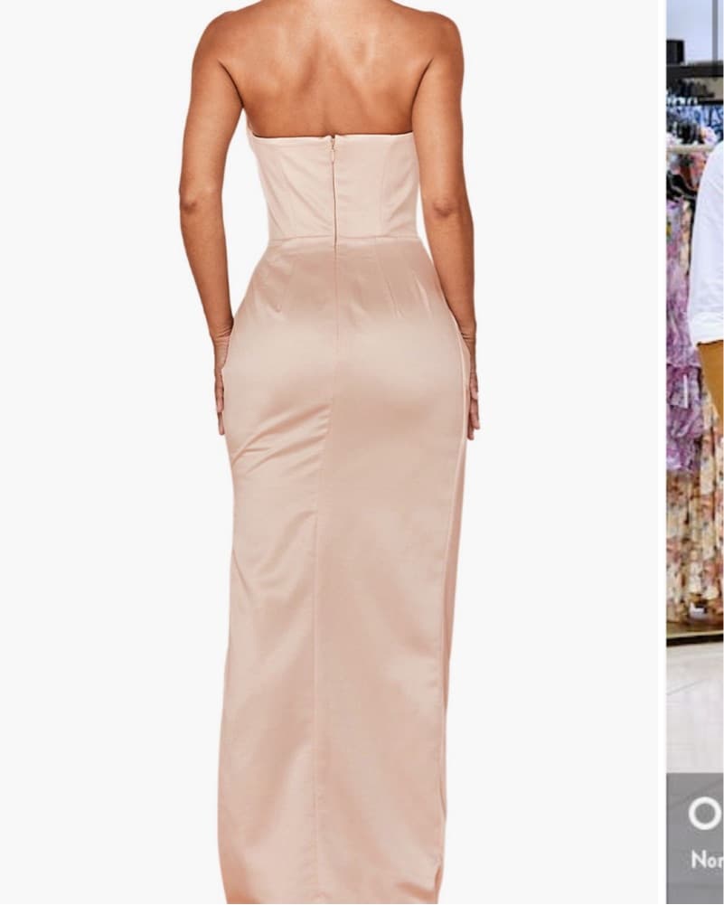 House Of CB Adrienne Satin Strapless - Image 5