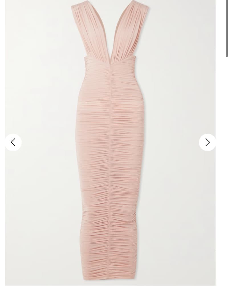 Alex Perry Ruched Stretch Midi Dress - Image 1