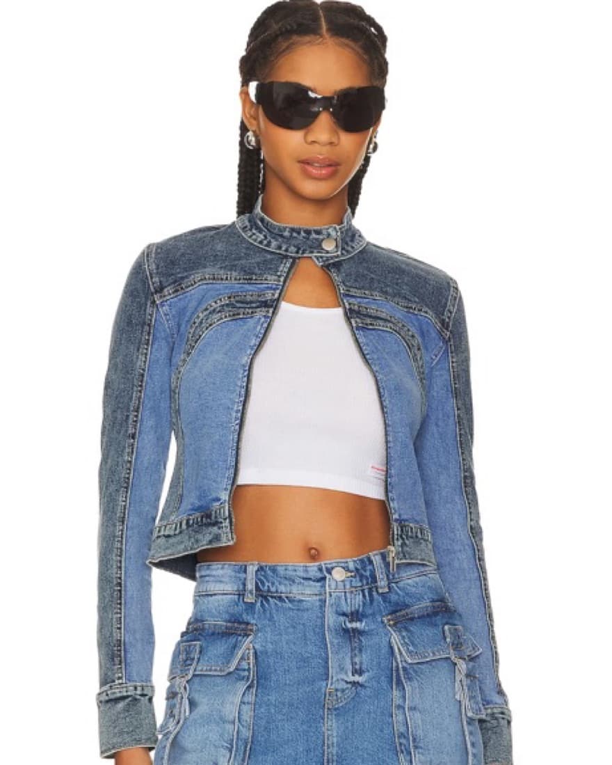 Superdown Quinn Moto Denim Jacket  - Image 1