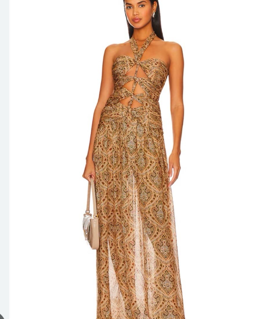 Ronny Kobo Cut Out Halter Dress - Image 4