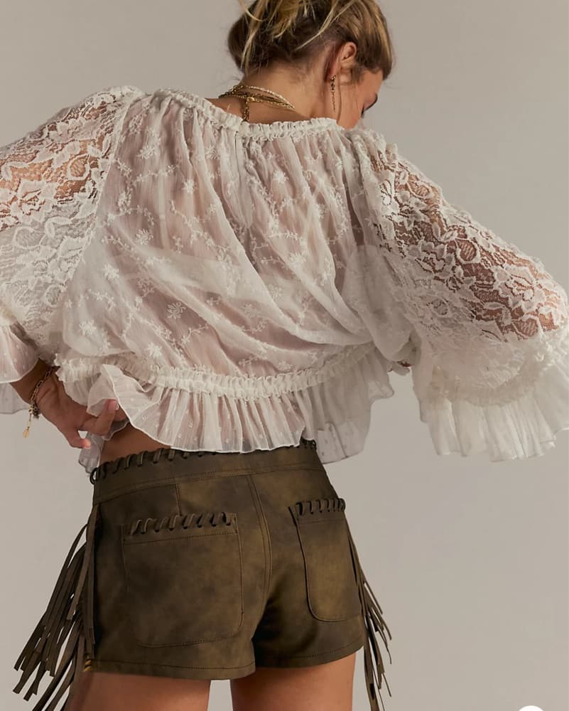 Free People Nova Fringe Shorts - Image 2
