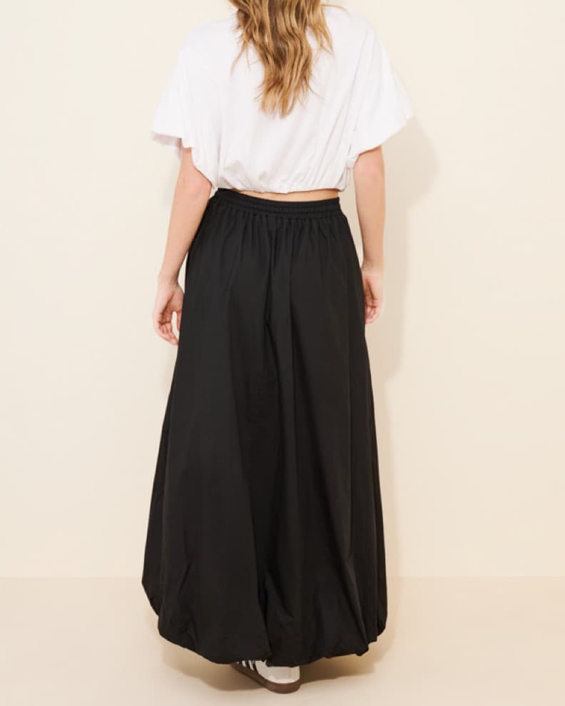 Drawstring Bubble Maxi Skirt En Elly  - Image 3