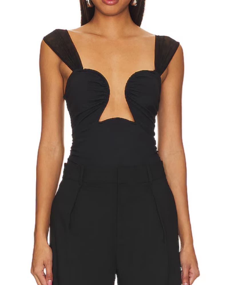 Free People x Revolve Black Bodysuit  - Image 1