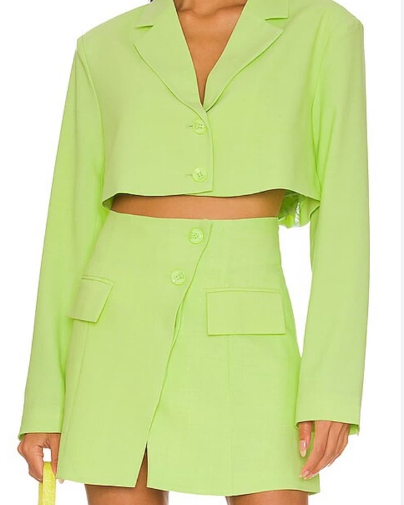 WeWoreWhat Neon Green Chic Suit Set - Image 3