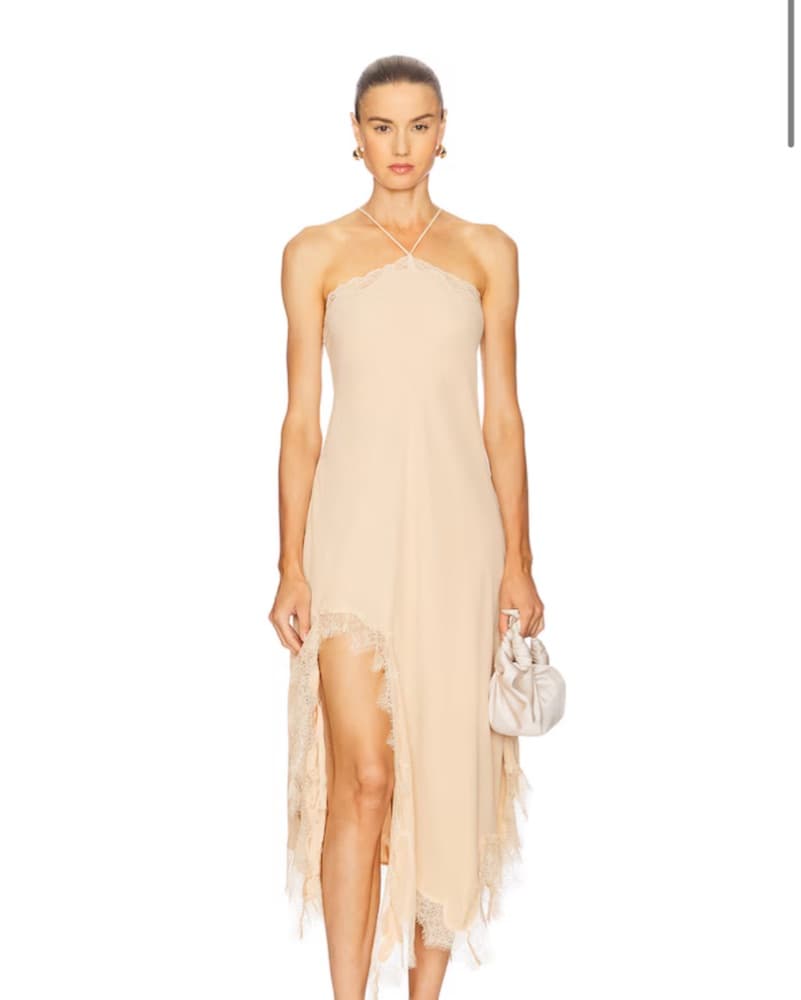 Lyla Midi Dress in Beige Tularosa  - Image 3