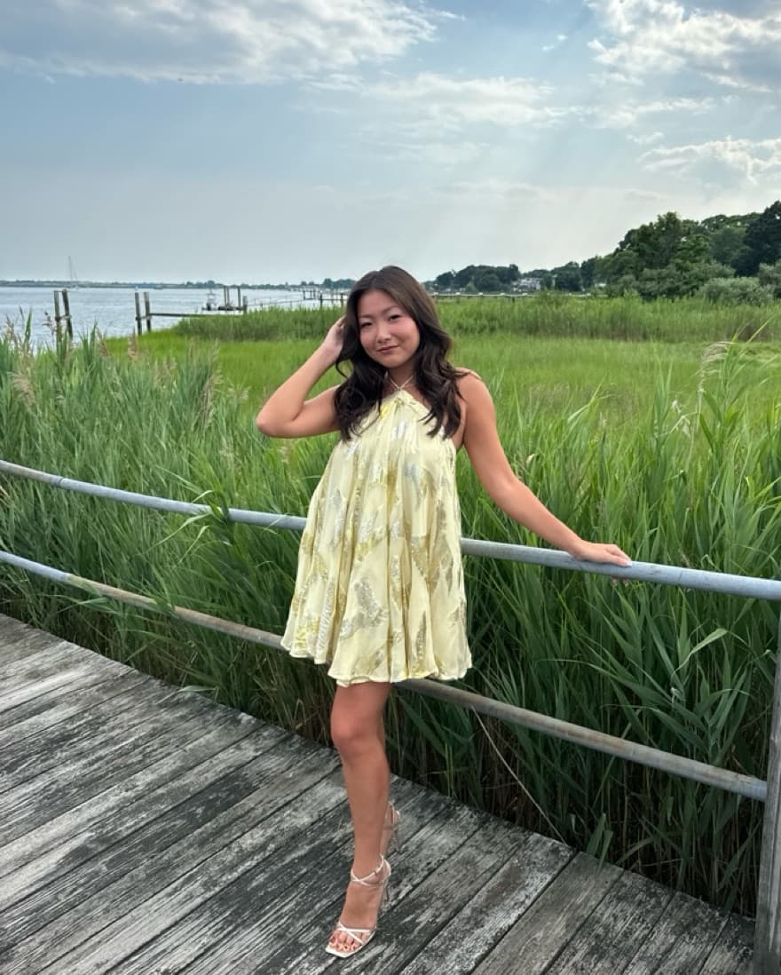 Anthropologie Halter Yellow Mini Dress - Image 2