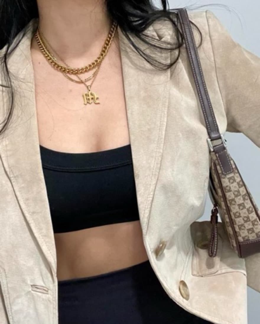 Vintage Beige Suede Leather Jacket - Image 3