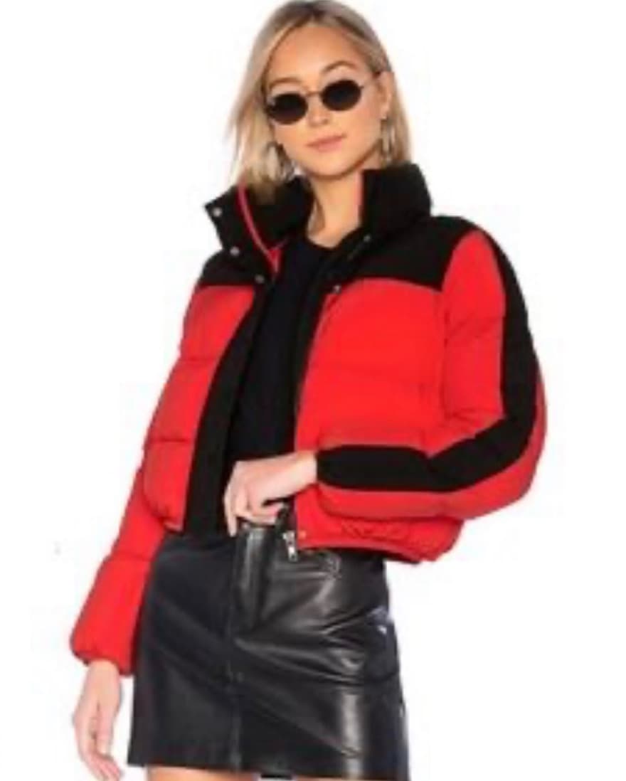 Lovers And Friends Red Crop Puffer  - Image 1