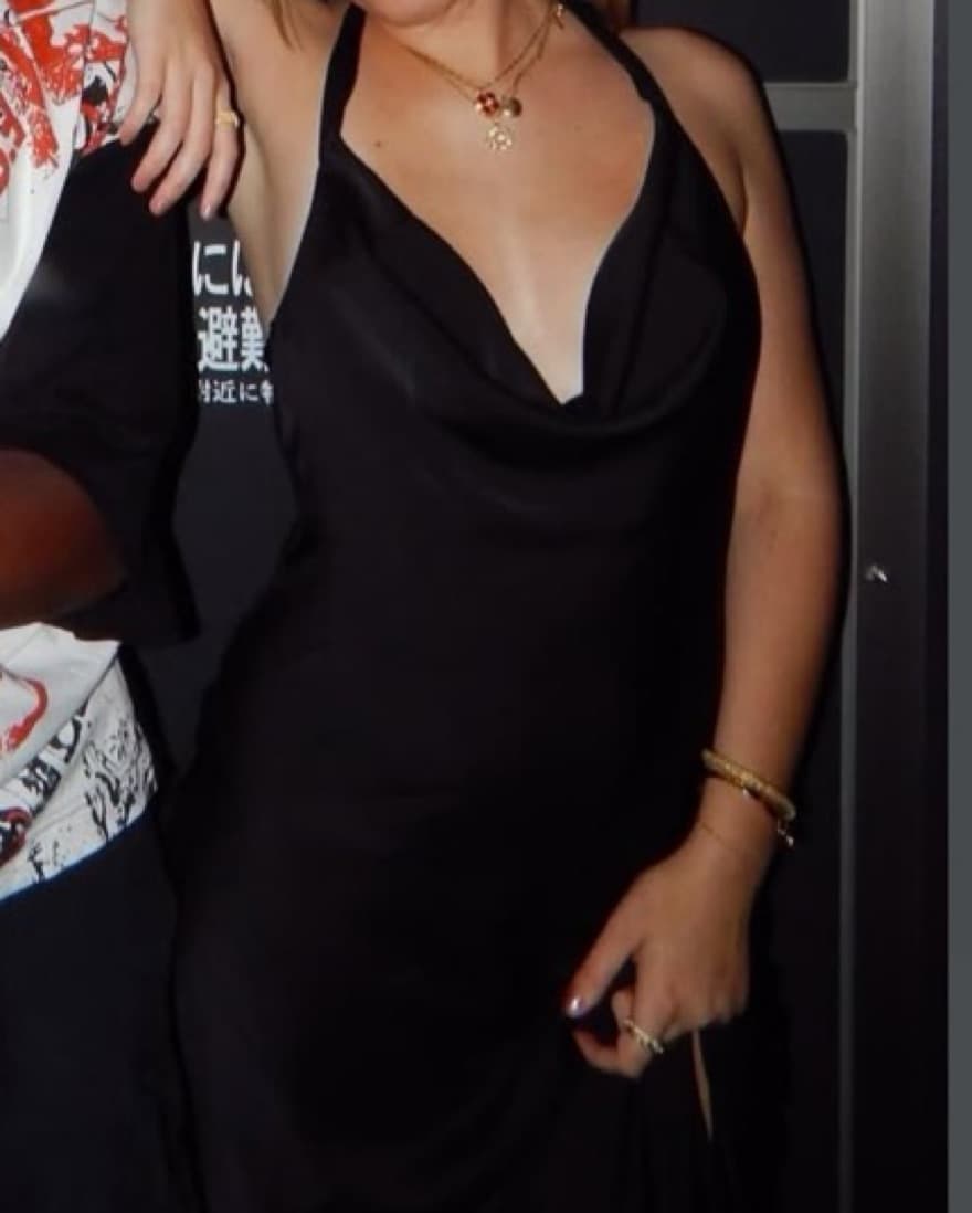 Silk Cowl Neck Maxi Dress - Image 1