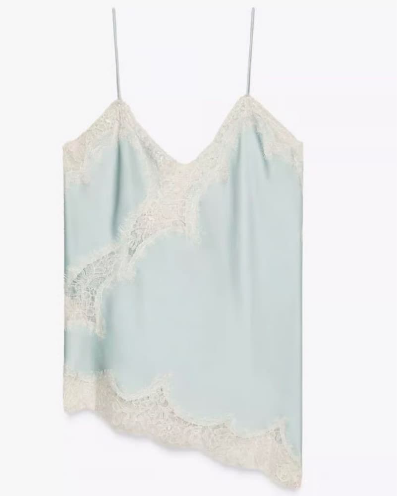 Luxurious Lace-Trimmed Satin Cami - Image 4
