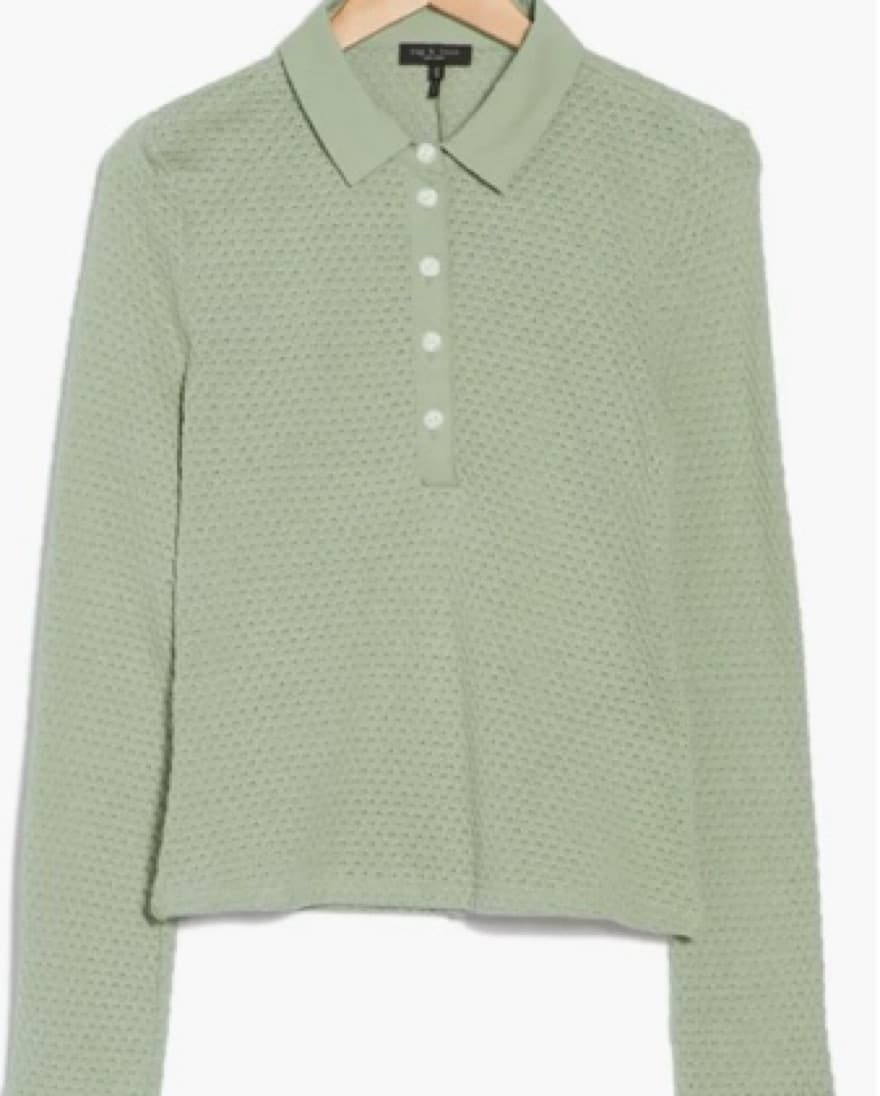 Rag & Bone Open Stitch Polo - Image 3