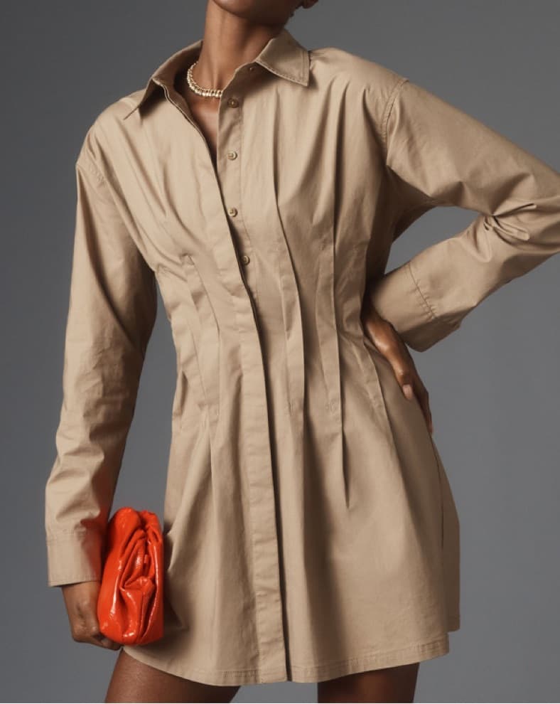 Anthropologie Pintuck Mini Shirt Dress - Image 1