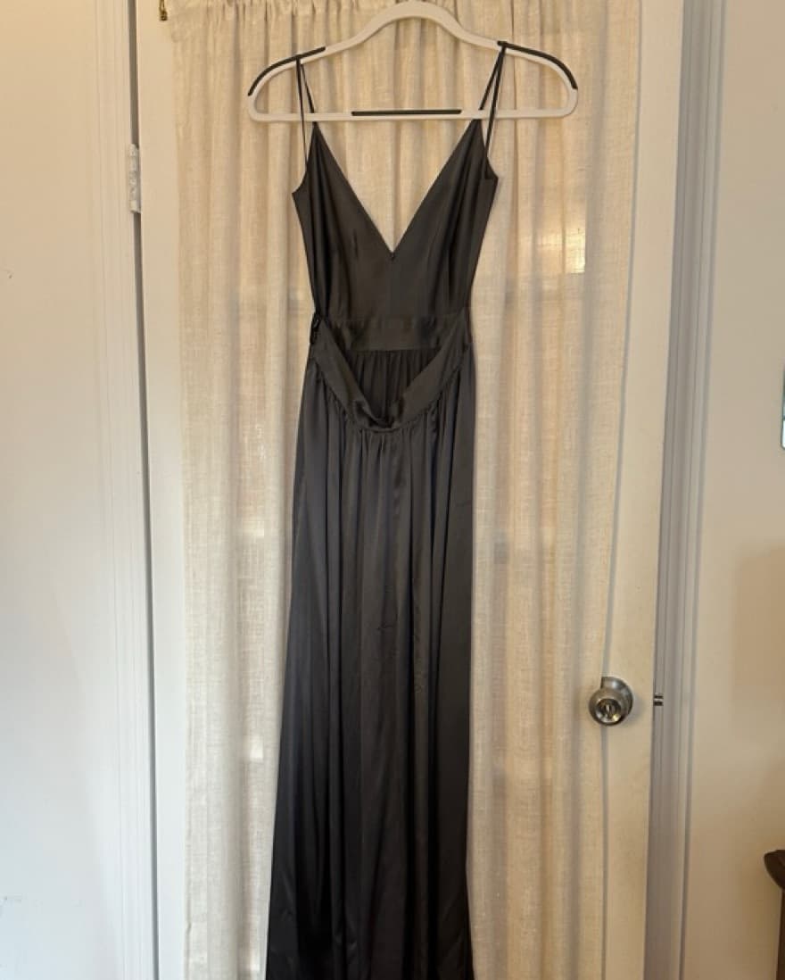 Contrarian Grey Silk Dress - Image 5