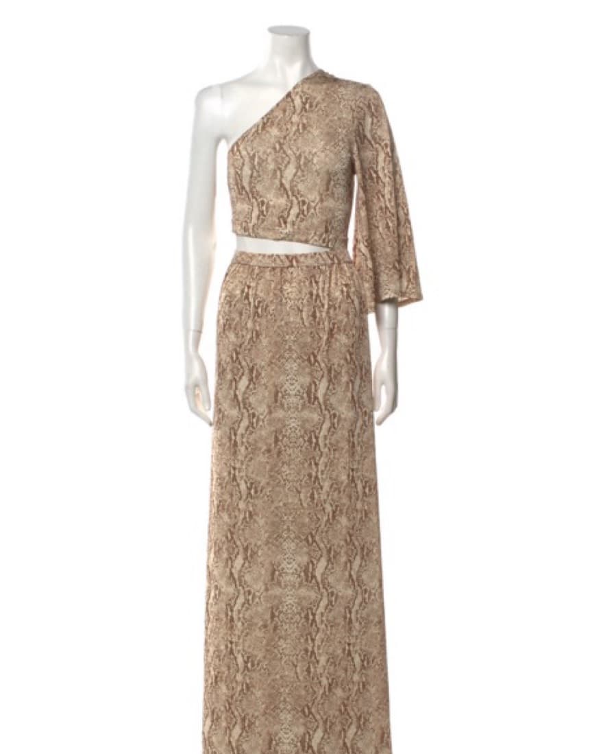 L’Agance Animal Print Long Dress - Image 2