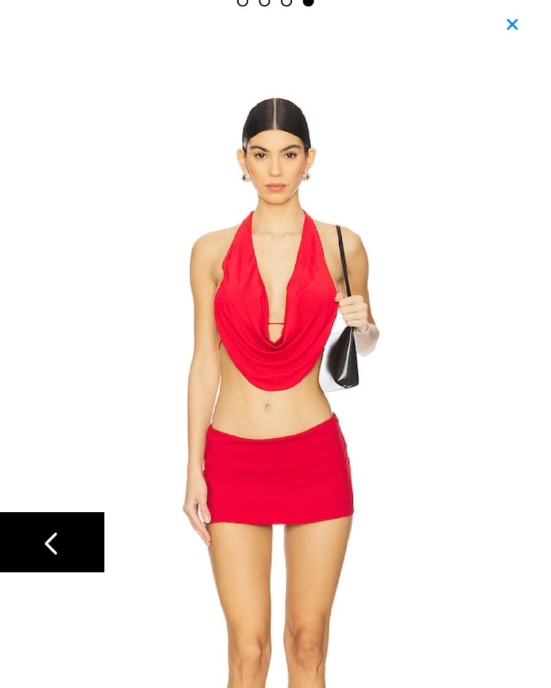 Superdown Red Halter Crop - Image 3