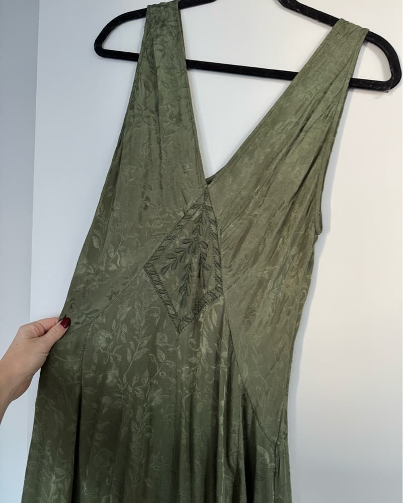 Olive Green Floor Length Dress From Zara - Image 4