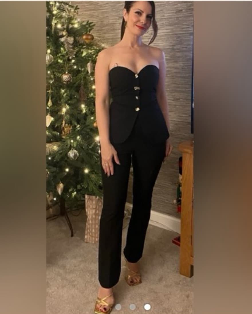 ZARA TWO-PIECE FLARED JUMPSUIT STRAPLESS - Image 6