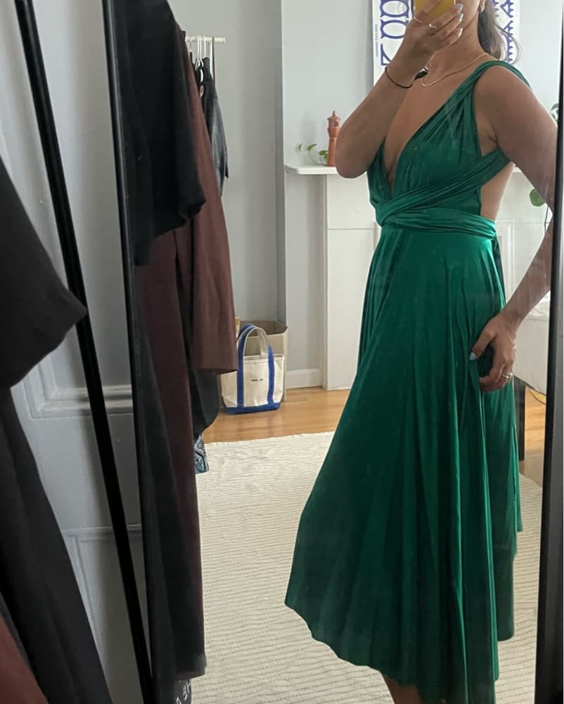 Emerald Green Convertible Maxi Dress - Image 2