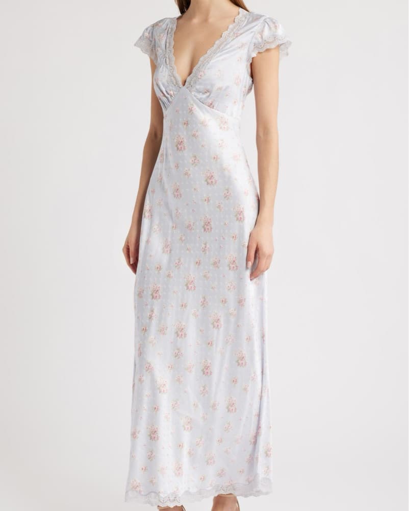 Loveshackfancy Floral Silk Midi Dress - Image 2