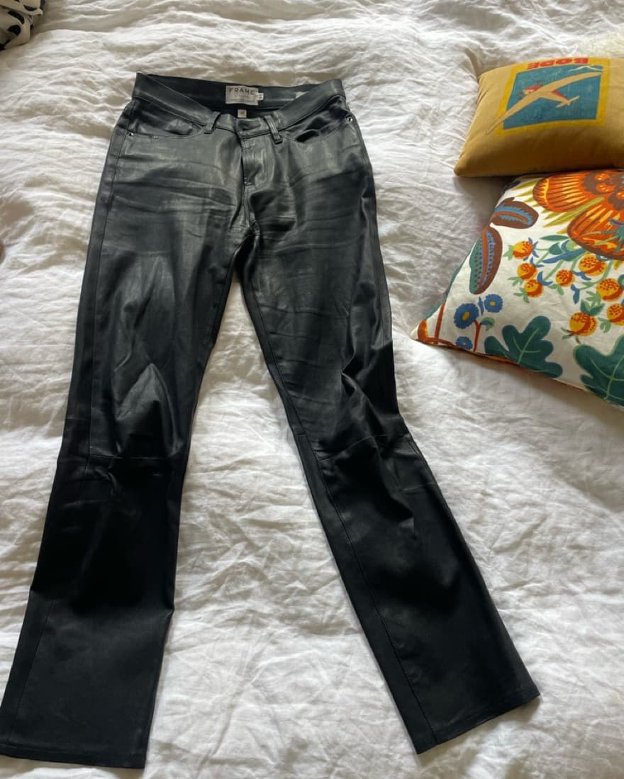 FRAME Leather 5 Pocket Pants - Image 3