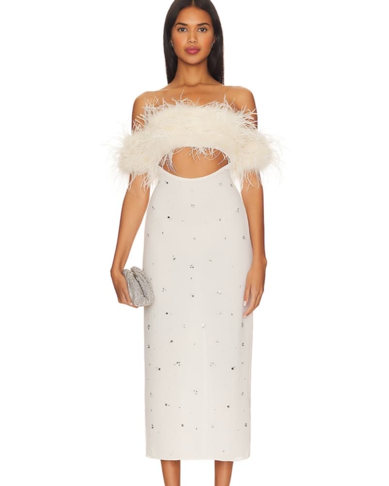 Ciela Midi Dress in Ivory from Revolve - Image 1