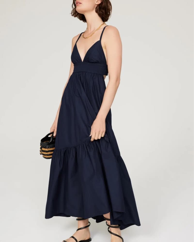 ALC Rhodes Midi Dress in navy  - Image 1