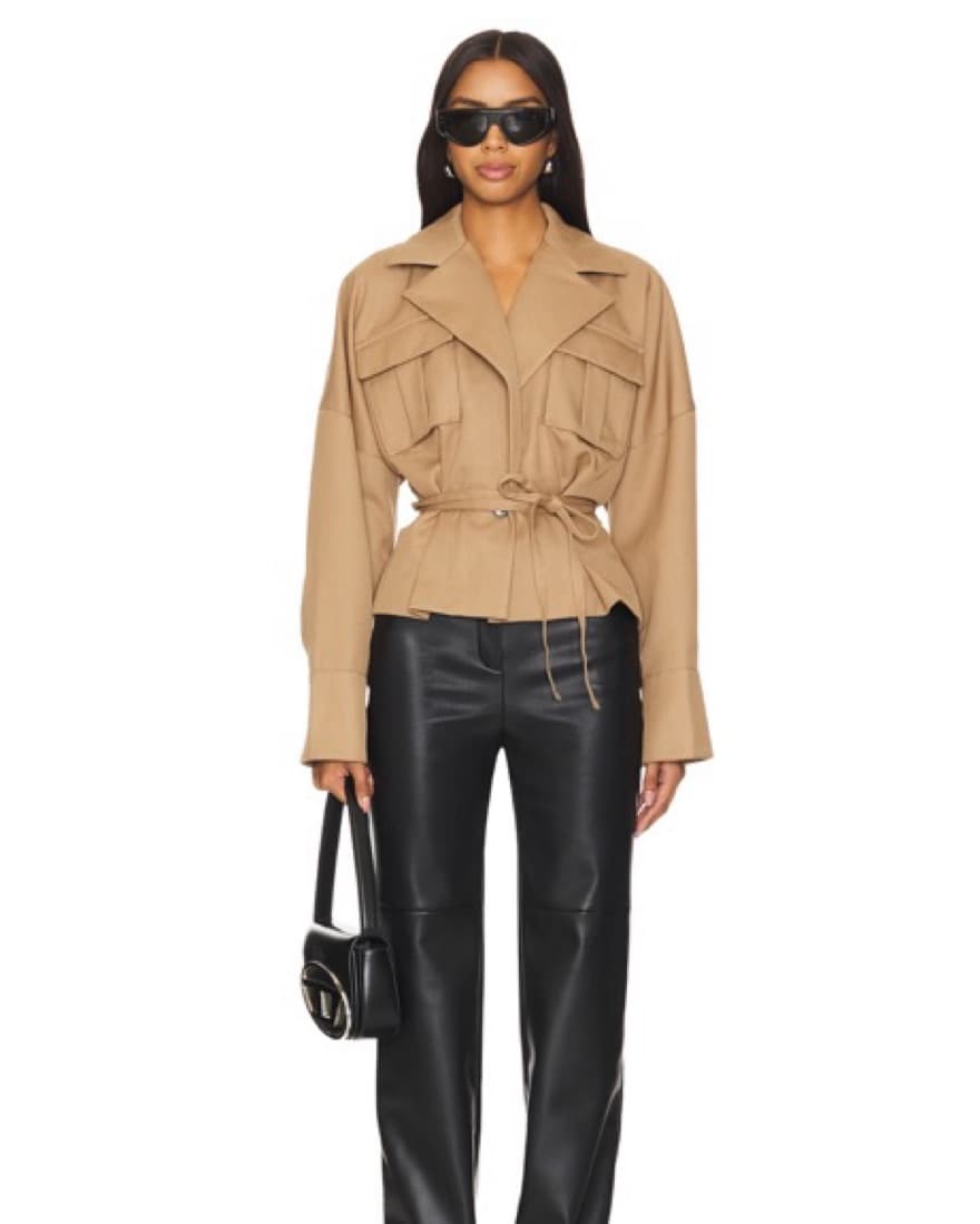 Chic Beige Belted Trench Jacket - Image 4