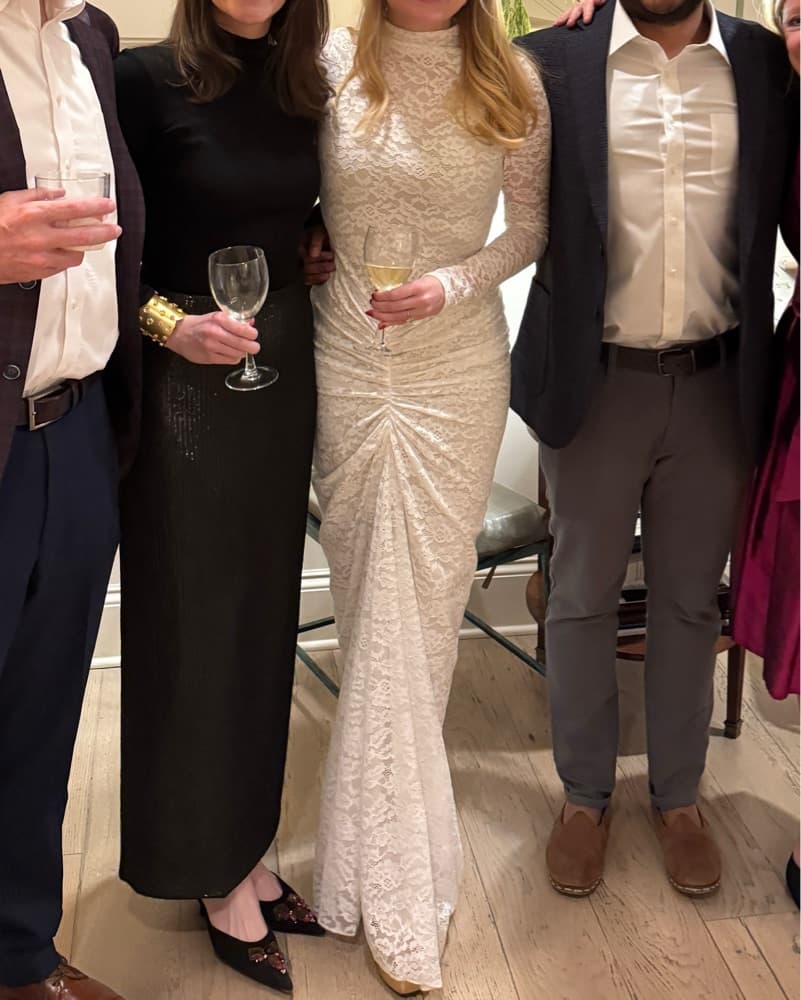 Ronny Kobo Scorpio Ruched Lace Maxi Dres - Image 4