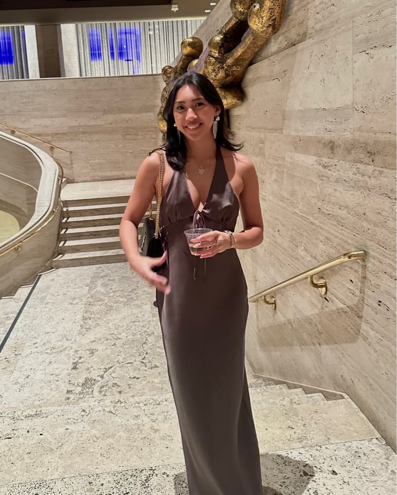 Zara Elegant Satun Halter Gown  - Image 4