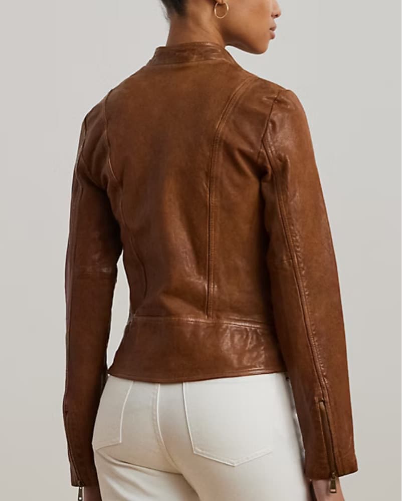 Lauren Ralph Lauren Leather Moto Jacket - Image 2