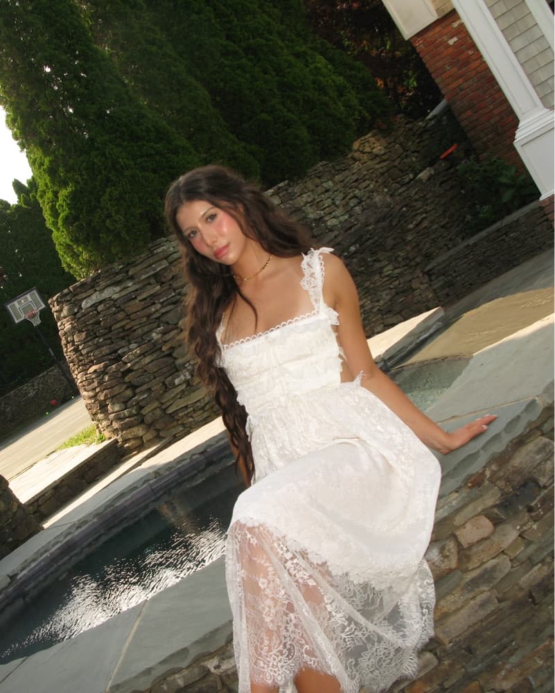 For Love & Lemons White Dress - Image 4