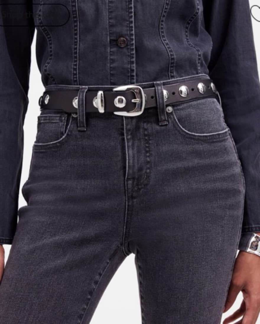 Madewell Western Studded Black Belt - Image 3