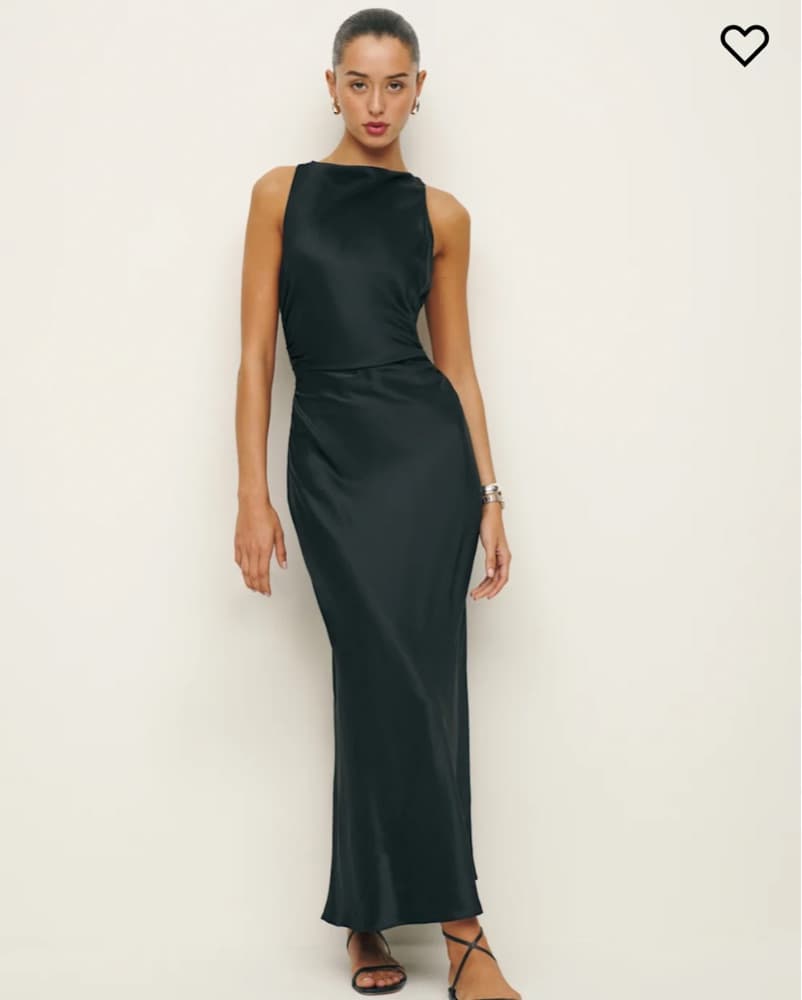 Reformation casette Silk Black Dress  - Image 1