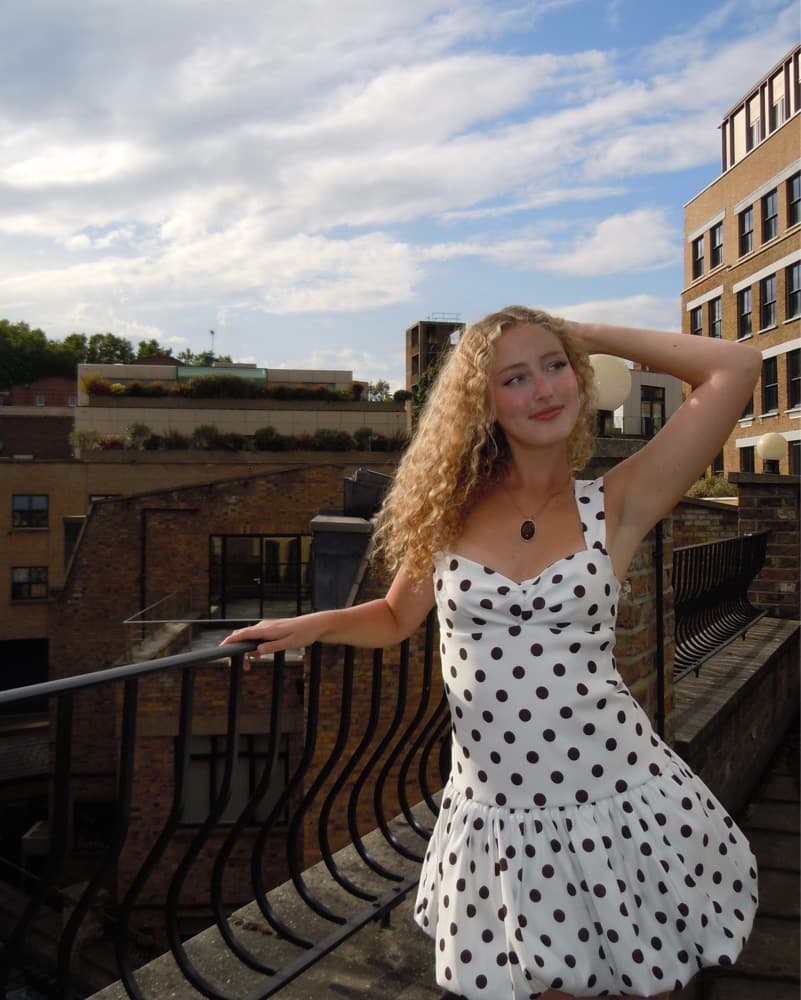 Zara Polka Dot Bubble Mini Dress - Image 1