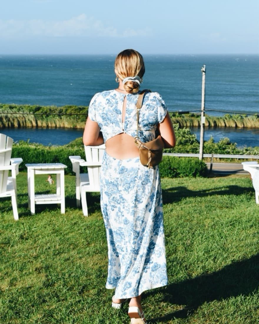 Reformation Blue Dress - Image 4