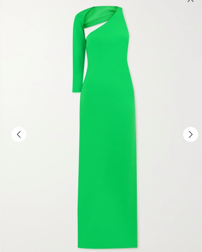 Vibrant Neon Green Halter Gown - Image 3