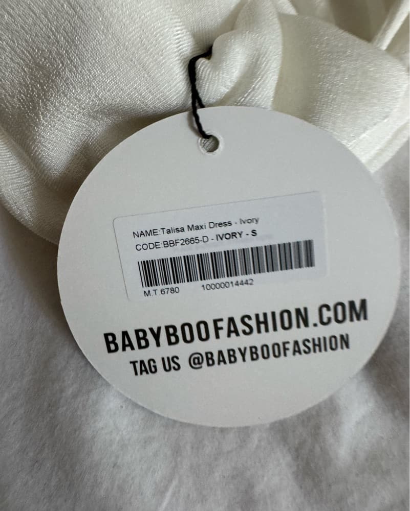 Babyboo white Backless Dress Ivory  S - Image 3