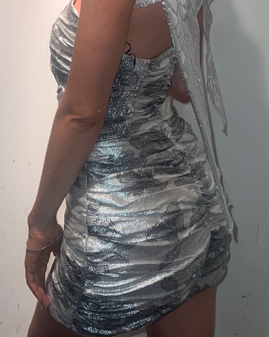 Metallic Ruched Dress - Image 2
