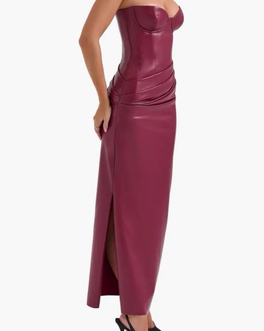 House Of CB Juliana Corset Leather Gown - Image 3