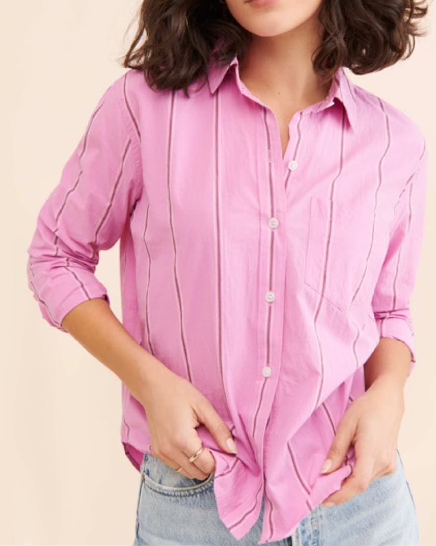Madewell Pink Button-Down Blouse - Image 1