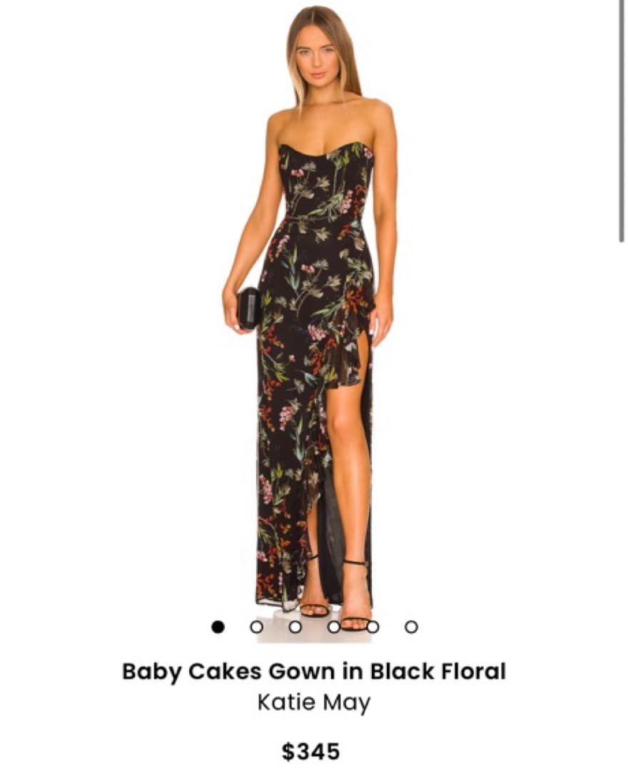 Black Floral Revolve Dress  - Image 1