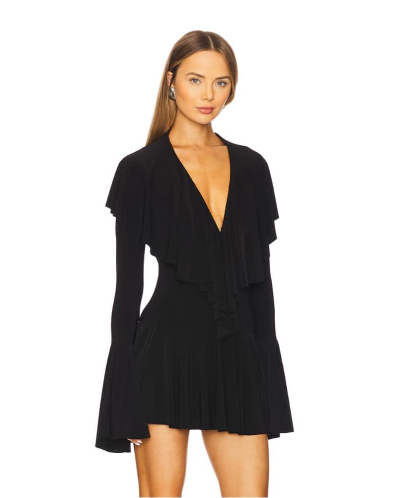 Norma Kamali Ruffle Mini Dress - Image 3