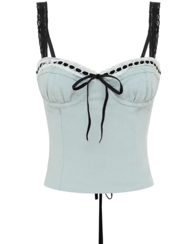 With Jean Ryder Top In Baby Blue - Image 5