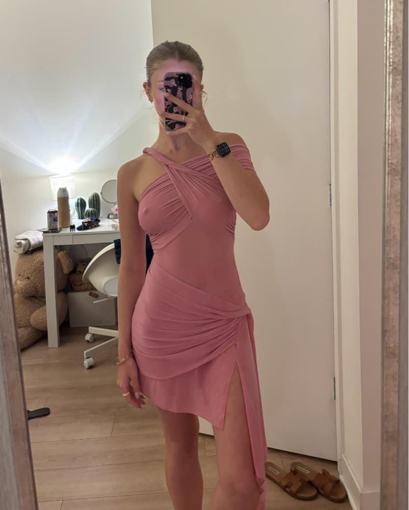Ronny Kobo Pink Izel Dress Size Small  - Image 3