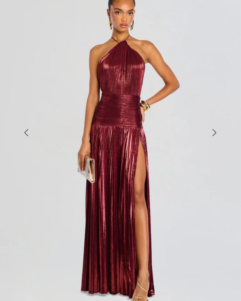 Burgundy Retrofete Thalia Gown - Image 1