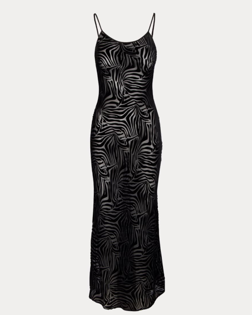Sheer Zebra Black Dress - Image 1