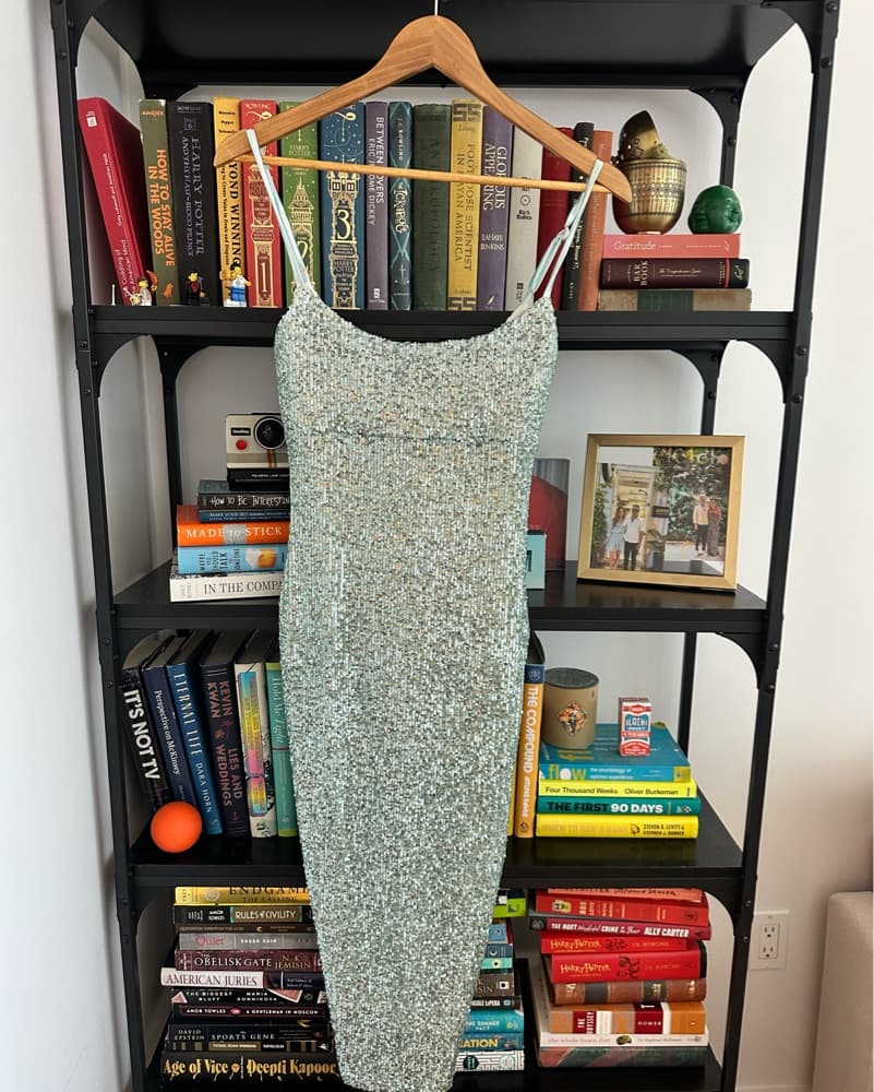 Stretch Sequin Blue Dress By Nookie - Image 5